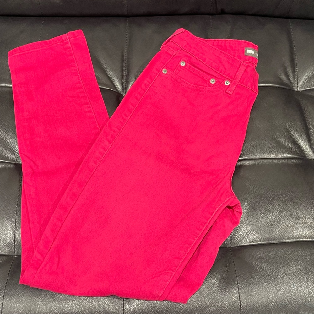 LEVIS High Rise Skinny Hot‎ Pink Jeans